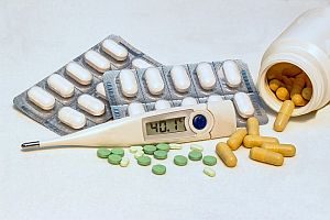 Grafik: Fieber und Tabletten